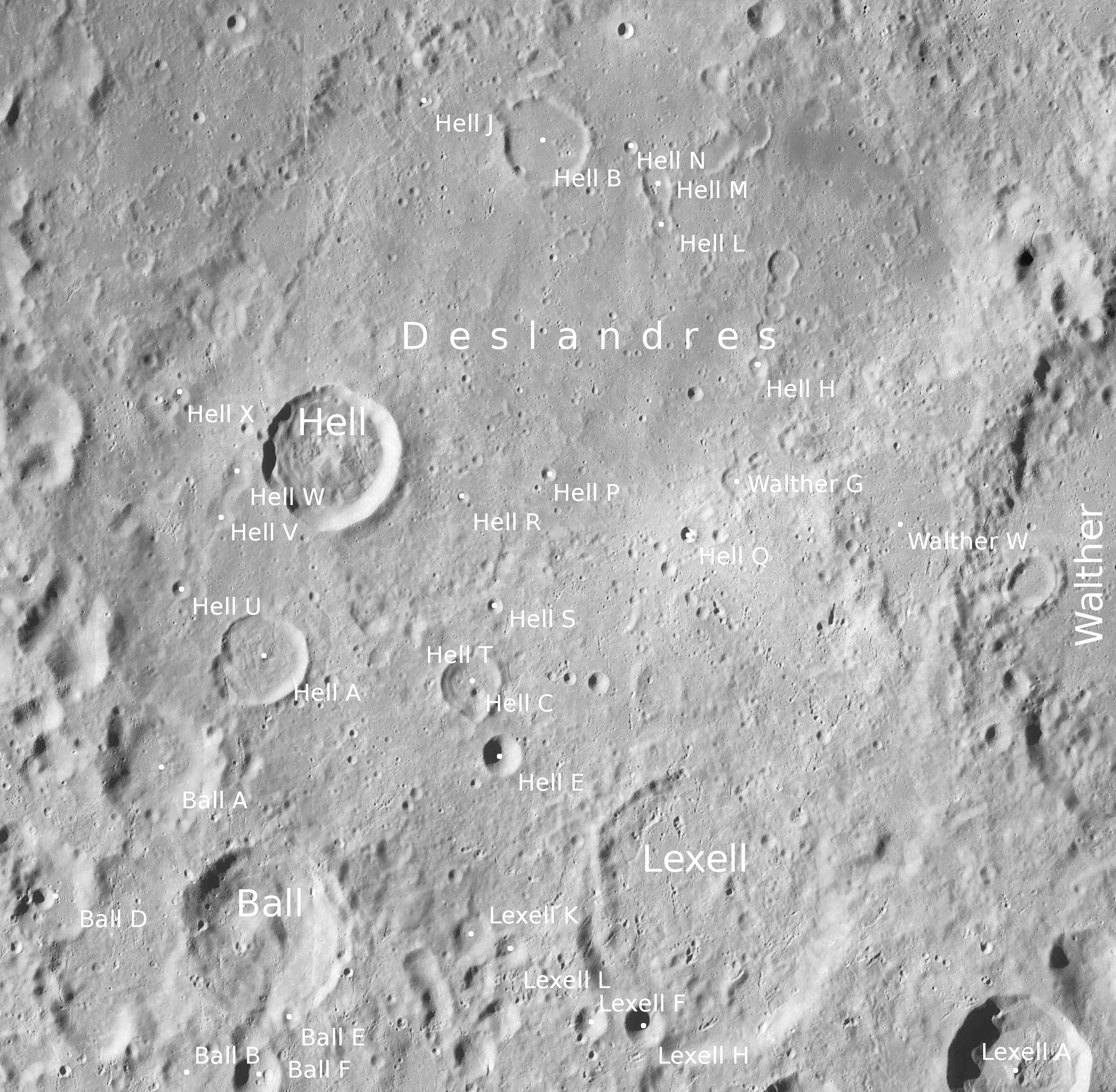 La Lune : Est-ce que le nom d'un cratère change selon les pays ?