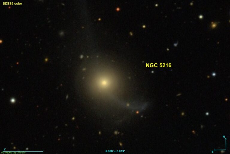 NGC 5216 : Est-ce une simple galaxie ou un champ de bataille cosmique ?